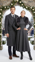 Men’s Dark Grey 44 Inch Double Breasted Wool Blend Overcoat, Long Length Dress Coat