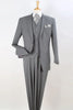 Apollo King Light Grey Classic Fit Suit: 2-Button Wool Blend