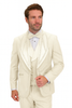 Off White Italian Wool 3-Piece Modern Fit Tuxedo