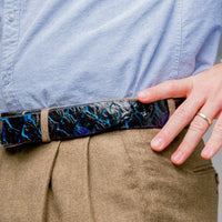 Marco Di Milano Olivieri Belt: Royal Blue Leather Loafer