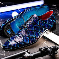 Marco Di Milano Olivieri - Royal Blue Leather Dress Shoe