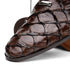 Marco Di Milano Olivieri Brown Pirarucu Dress Shoe Oxfords