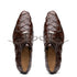 Marco Di Milano Olivieri Brown Pirarucu Dress Shoe Oxfords