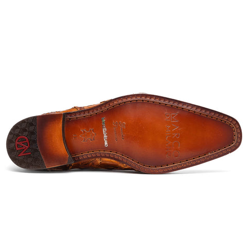 Marco Di Milano Olivieri Cognac Pirarucu Dress Shoe Oxfords