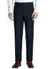 Dress Pants Regular Fit Leg Pleated Pre-hemmed With Cuffs in Blue