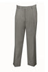 Gray Dress Pants Regular Leg Pleated Pants Pre-hemmed with Cuffs