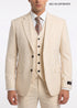Men’s Ivory Cream Pinstripe Scarface Suit – Vintage Gangster Modern Fit 3-Piece Wedding Suit