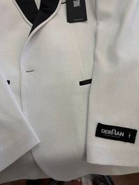 Men's White Sparkle Dinner Jacket – Black Satin Shawl Lapel Tuxedo Blazer Slim Fit Sequin Shiny Prom Jacket