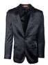 Men’s Black Satin Blazer – Classic Slim Fit Two-Button Formal Suit Jacket for Weddings, Parties, and Business Events