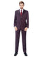 Men’s Plum Eggplant Pinstripe 3 Piece Suit – Burgundy Purple Formal Suit Gangster 1920s Mafia Pimp Suit