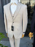 Men’s Cream Tan Beige Windowpane Plaid Western Blazer, Formal Cowboy Wedding Prom Sport Coat Jacket