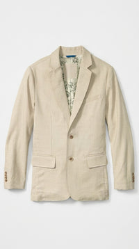 Men’s Khaki Linen Sport Coat – Lightweight Beige Blazer for Summer Weddings & Smart Casual Wear