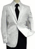 Men’s White Disco Blazer 1980s Sequin Style Jacket – Lapel Collar Party Blazer, Formal Evening Wear, Halloween Masquerade Club Outfit