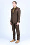 Men’s Dark Brown Western Blazer with Suede Yokes, Cowboy Sport Coat for Ranch Wedding and Country Events