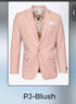 Men’s Blush Pink Slim Fit Blazer – Stylish Two-Button Sport Coat with Notch Lapel