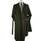 Men’s Blade Runner K Inspired Olive Green Wool Duster Coat – Long Vintage Sci-Fi Overcoat