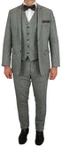 Men’s Edwardian Grey 3-Piece Suit – Dickens Downton Abbey Victorian Vintage Tweed Suit