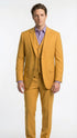 Men’s Mustard Yellow Three Piece Suit | 2 Button Notch Lapel Modern Fit in Gold Color - Church Suit