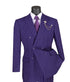 Men’s Purple Pinstripe Mardi Gras Suit | Classic Double Breasted Formal Carnival Suit