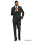 Men’s Black Pinstripe 3 Piece Suit – Vested Formal Business Suit for Wedding, Office, Prom and Party Wear