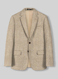 Men’s Light Tan Sand Tweed Cowboy Blazer – Country Style Western Jacket for Casual, Ranch, Saco Para Vaquero