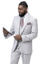Men’s Very Light Gray Three-Piece Wedding Suit 2 Buttons Modern or Slim Fit Ash Bone Color Steel Grey