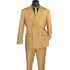 Mens Camel Tan Pinstripe Double-Breasted Suit – Bold 6-Button Modern Vintage Style