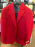 Men’s Red Linen Blazer, Lightweight Business Casual Wedding Sport Coat Jacket