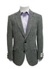 Men’s Grey Harris Tweed Blazer Jacket, Classic Herringbone Wool Sport Coat for Business Casual