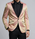 Men’s Rose Gold Tuxedo Jacket – Black Peak Lapel Wedding, Prom and Formal Dinner Blazer