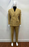 Men’s Gold Double Breasted Suit – Classic 1920s Camel Color Formal Slim Fit Suit
