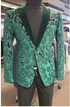 Men’s Emerald Green Paisley Dinner Jacket – Luxury Shawl Lapel Formal Blazer for Prom, Wedding & Tuxedo Events