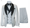 Men’s White and Black Western Wedding Tuxedo – Cowboy Style 3-Piece Traje para Boda with Double-Breasted Vest