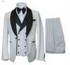 Men’s White and Black Western Wedding Tuxedo – Cowboy Style 3-Piece Traje para Boda with Double-Breasted Vest