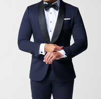 Men’s Father of the Bride Tuxedo Suit – Shawl Lapel Wedding Suit in Black, Navy or Hunter Green