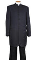 Men’s Black Mandarin Collar Suit – Matrix Neo Inspired Long Jacket & Pants Formal Suit