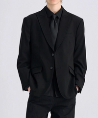 Men’s Black Western Blazer – Peak Lapel Cowboy Jacket Sport Coat