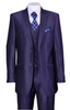 Men's Shiny Navy Blue Sateen 3-Piece Suit – Elegant Wedding, Prom Dress Suit with Matching Vest and Pants Slim Fitted