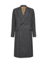 Men’s Godfather Black Double-Breasted Long Overcoat – Vintage Mobster Gangster Coat