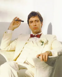 Tony Montana’s Ivory Vested Suit – Classic Ivory 3 Piece Suit for Wedding, Formal and Evening Wear