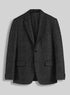 Men’s Charcoal Herringbone Tweed Sport Coat – Classic Textured Wool-Style Blazer