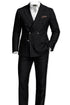 Men's Black Pinstripe Tuxedo Suit – Classic & 1920s Gangster Formal Wear Vintage 1940s 1930s Look