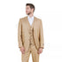 Men’s Camel Khaki Bronze Sharkskin 3-Piece Suit – Modern Wedding, Business and Formal Suit with Matching Vest