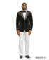 Men’s Black Velvet Tuxedo Blazer with Studded Lapel – Formal Evening Jacket