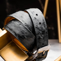Marco Di Milano Domenico Belt: Luxury Black Leather Dress Shoe