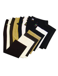 Khaki Dress Pants Regular Leg Pleated Pre-hemmed With Cuffs