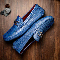 Marco_Di_Milano Parma Blue Jeans Leather Shoe