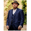 Dark Navy Peak Lapel Peaky Blinders Suits Custom (Peaky Blinder Custome)