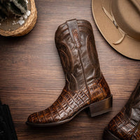 Marco_Di_Milano Phoenix: Aged Brown Leather Luxury Shoe