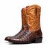 Marco Di Milano Phoenix Aged Maple Caiman Crocodile Round Toe Cowboy Boots